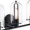 Designers Fountain Skylar 24.5 in. 3-Light Matte Black Vanity Light with Clear Glass Shades for Bathrooms D332M-3B-MB - alternate 3